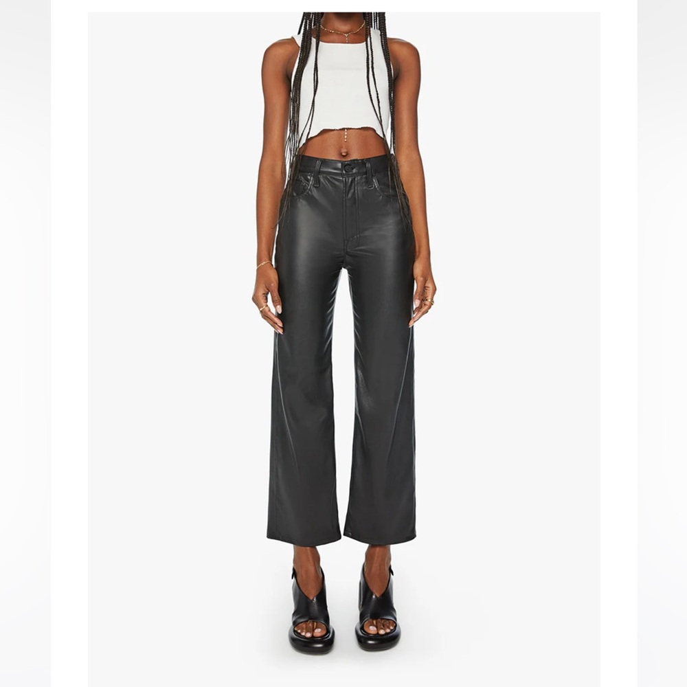 Mother The Rambler Zip Ankle Faux Leather sz 27